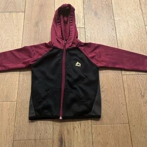 RBX Kids Hoodie in Black and Burgundy